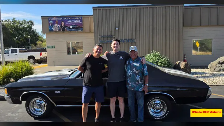 Black 1971 Chevrolet Chevelle SS, the model stolen in San Mateo County and recovered 33 years later