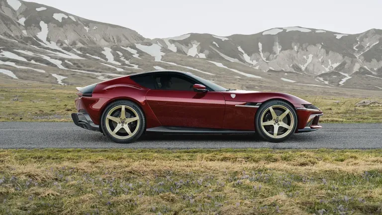 Ferrari 12Cilindri Manuale supercar with V12 engine and manual gearbox parked outdoors
