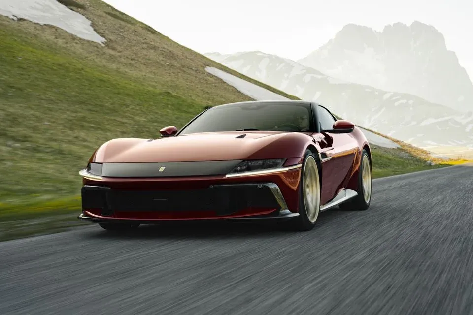 Ferrari 12Cilindri Manuale supercar with V12 engine and manual gearbox parked outdoors