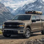 2027 Ford F-150 : Illustration of a full-size pickup truck with engine spec callout