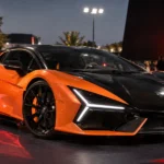 Two-tone Lamborghini Revuelto Miura 60 Homage supercar front three-quarter view