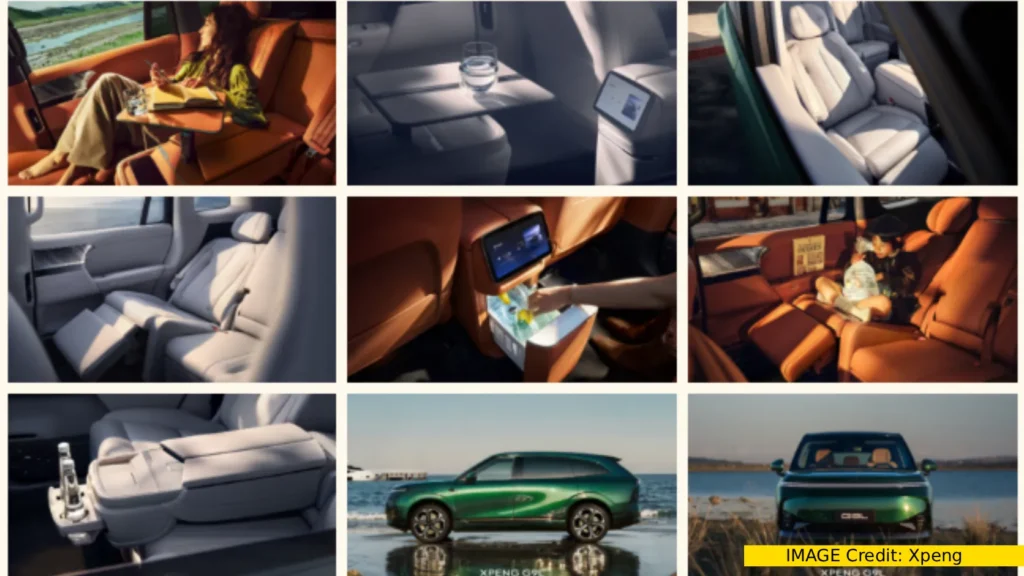 Xpeng G9L electric SUV collage