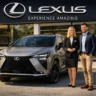 2027 Lexus NX facelift shown from a front three-quarter angle with its new spindle grille