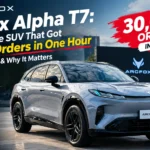 Arcfox Alpha T7 electric SUV at launch with 30,000 orders secured in one hour