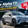 Arcfox Alpha T7 electric SUV at launch with 30,000 orders secured in one hour