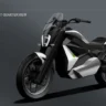 Electric two-wheeler on an Indian city street representing Ather's scooter-first strategy