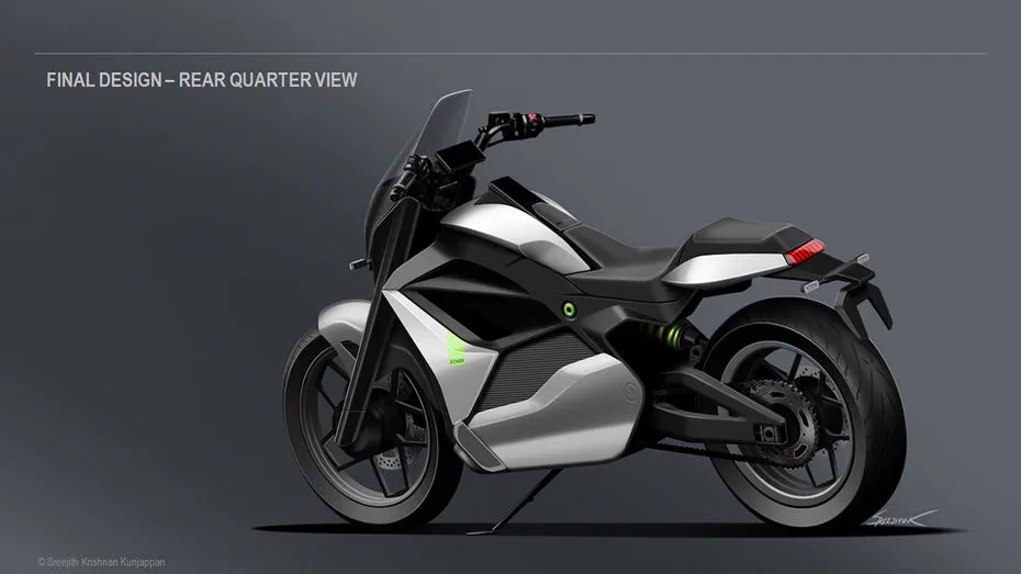 Electric two-wheeler on an Indian city street representing Ather's scooter-first strategy