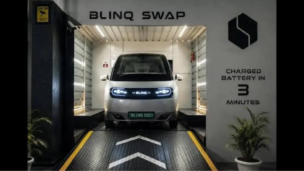 Blinq RYDE charging station and battery swap station