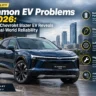 2026 Chevrolet Blazer EV parked outdoors, representing common EV reliability issues