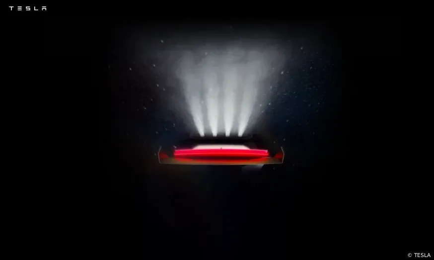 Tesla Roadster teaser image showing rear light bar ahead of the October 1 2026 reveal