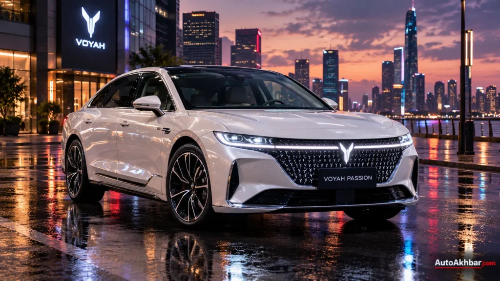 Voyah Passion electric luxury sedan front three-quarter view