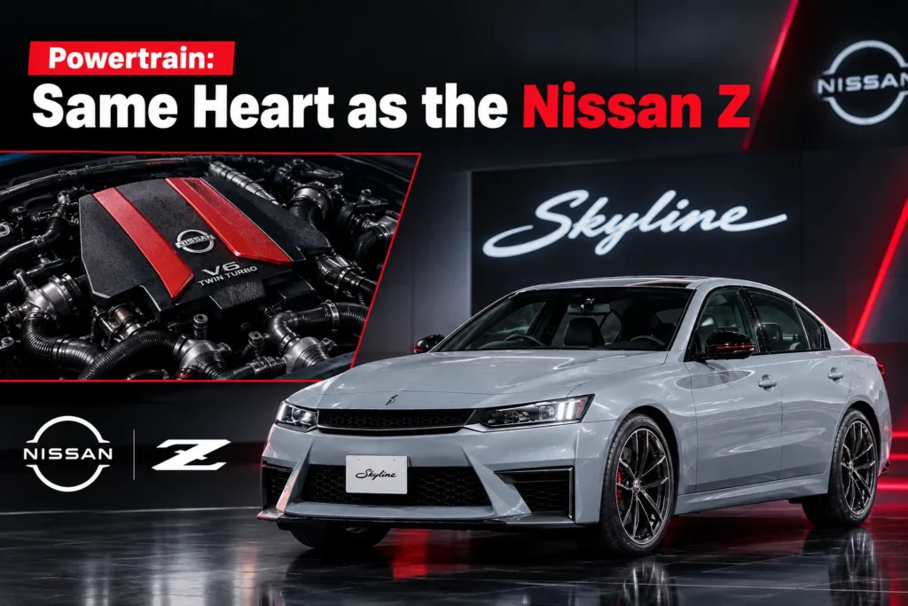 Nissan Skyline with V6 twin-turbo engine inspired by the Nissan Z powertrain