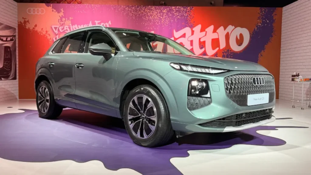 2026 Audi Q3 displayed at its pre-launch showcase ahead of India launch