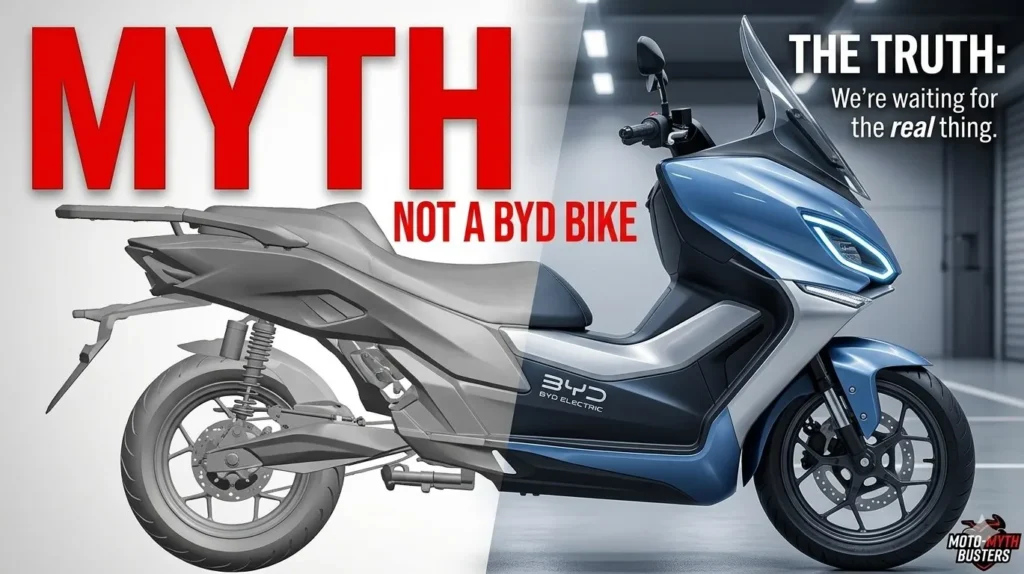 BYD electric scooter design patent myth busted comparison banner for automotive blog