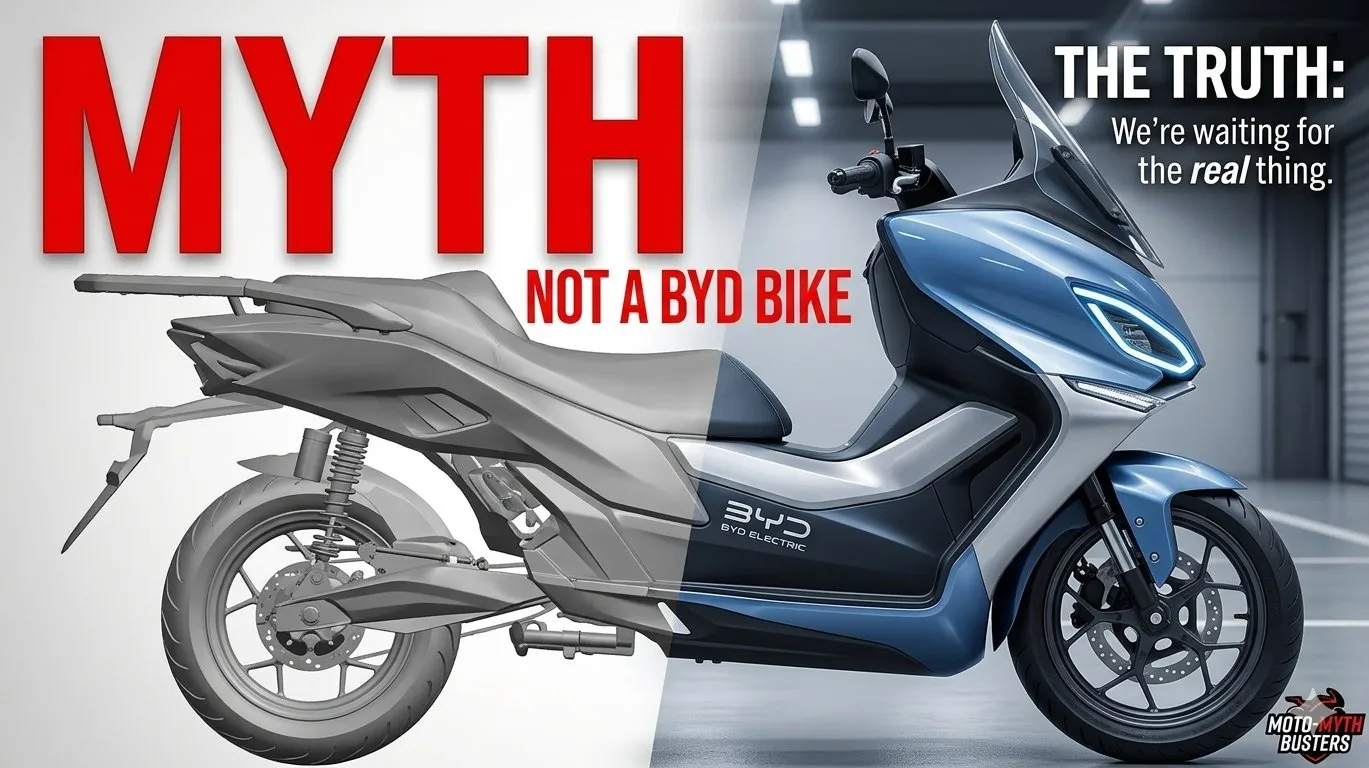 BYD electric scooter design patent myth busted comparison banner for automotive blog